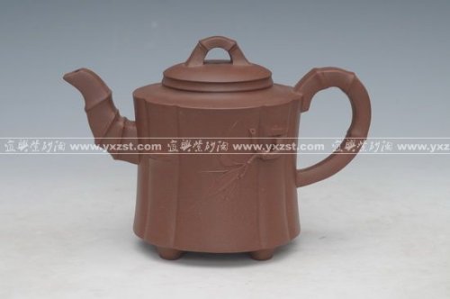 林元森紫砂壶 竹节 