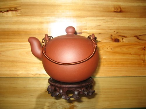 鲍志娟紫砂壶 铜把一粒珠 