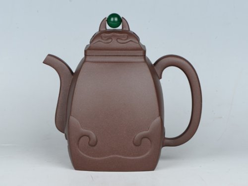 罗荣贤紫砂壶 玉顶四方如意    泥料：老紫泥 
