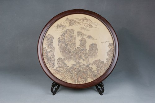 毛国强紫砂壶 山水有清音艺术盘 