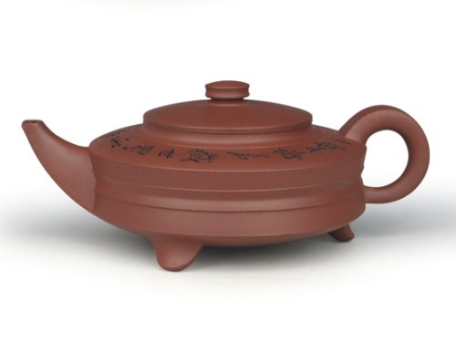 强建红紫砂壶 三足线圆 