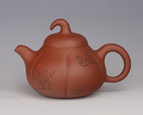 应龙紫砂壶 金瓜壶 