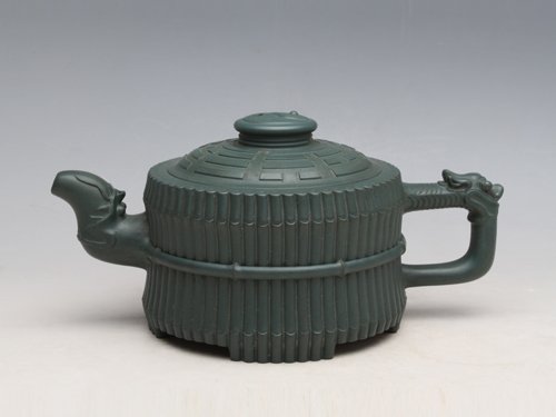 殷阿根紫砂壶 龙头一捆竹 