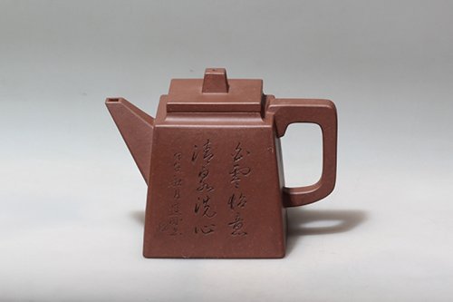 潘旭东紫砂壶 高四方 