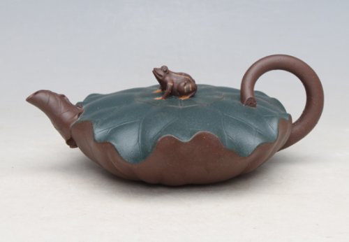 陈伟紫砂壶 荷叶壶 
