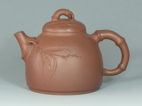 吴勇紫砂壶 竹段 