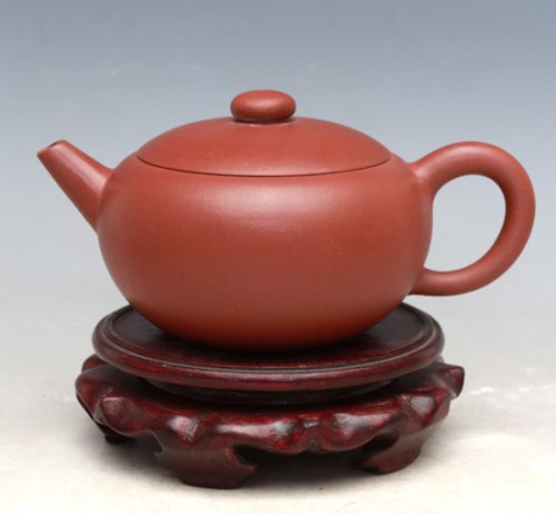 单芳娣紫砂壶 大扁口 