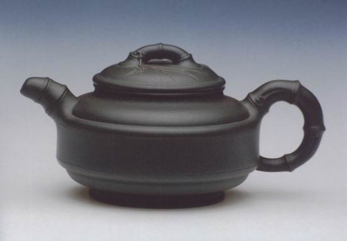 鲁新华紫砂壶 双线竹古 