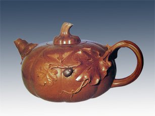 汪寅仙紫砂壶 金龟子南瓜 