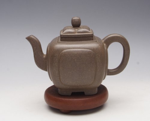 张建生紫砂壶 四方凸奎 