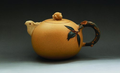 应永忠紫砂壶 花好月圆 