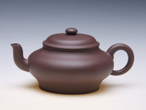 卢伟强紫砂壶 高虚扁 