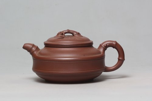 王利娟紫砂壶 双线竹鼓 