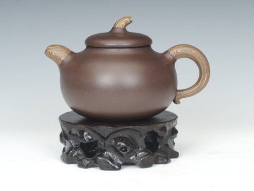 徐俊紫砂壶 绞泥茄段 