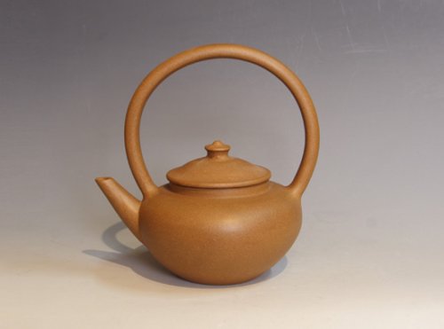 焦振紫砂壶 太虚提梁（本山绿泥） 