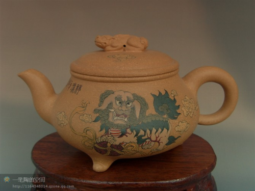 李经强紫砂壶 玉兽问鼎 