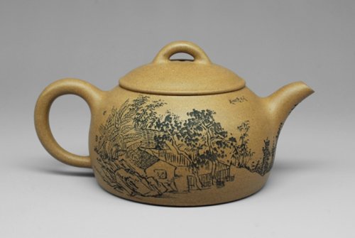 王丽萍紫砂壶 半月 