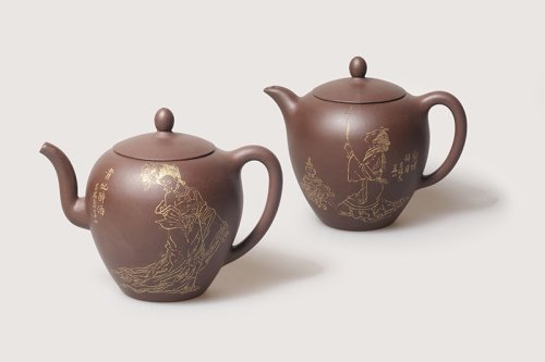 华珊紫砂壶 四大美人之贵妃醉酒、貂蝉拜月 