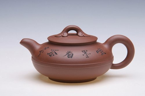 蒋建亚紫砂壶 线圆如意壶 