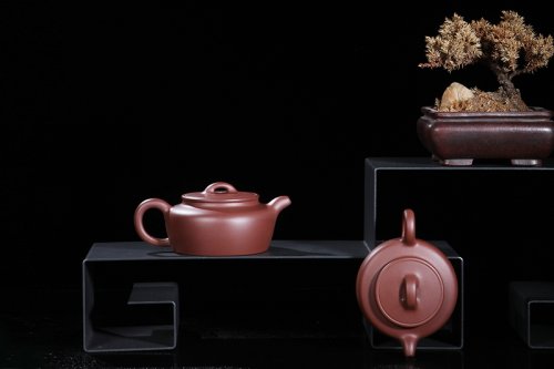 闵军紫砂壶 过桥扁腹 