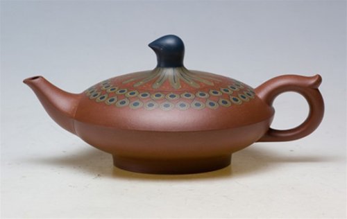 许建平紫砂壶 孔雀壶 