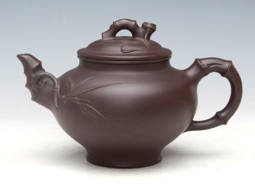 朱新南紫砂壶 笑樱竹节（紫泥）400ML大  250ML小 