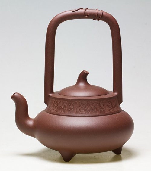 管建平紫砂壶 北瓜 