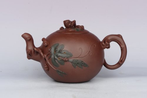 范菊华紫砂壶 松鼠葡萄 