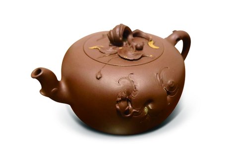 张宏紫砂壶 灵猴献寿 