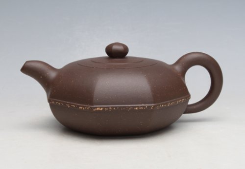 万美群紫砂壶 扁八方 
