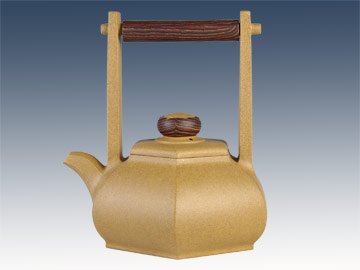 陈福新紫砂壶 仰宇提梁 