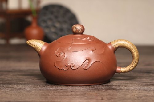 范建中紫砂壶 祥云系列 底槽清 绞泥 