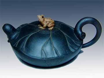 郭超刚紫砂壶 荷叶青蛙 