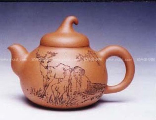 吴秋平紫砂壶 茄段壶 