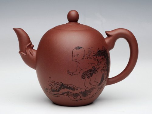 陈健紫砂壶 龙蛋 