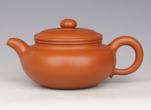 张建彬紫砂壶 朱泥仿古 