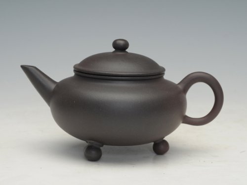 张太友紫砂壶 三脚水平 