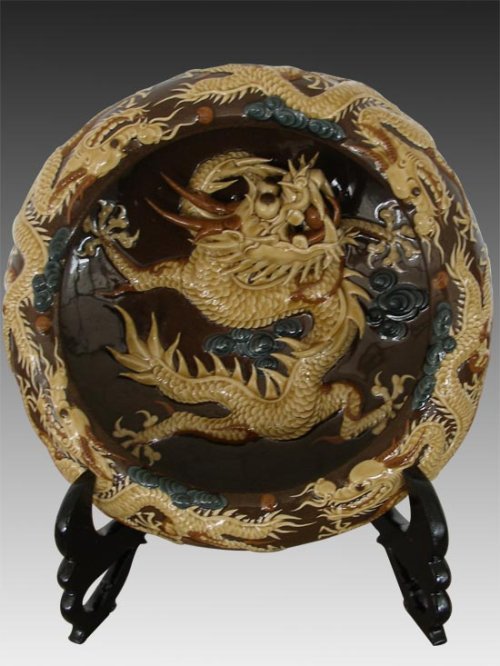 杨俊紫砂壶 五龙嬉水 