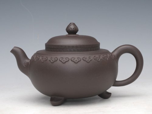 眭龙俊紫砂壶 云肩如意 