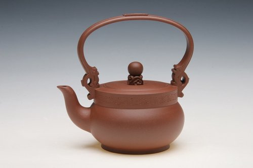 蒋丽雯紫砂壶 祥龙提梁壶 