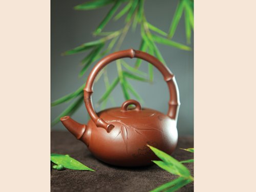 朱建明紫砂壶 竹提 