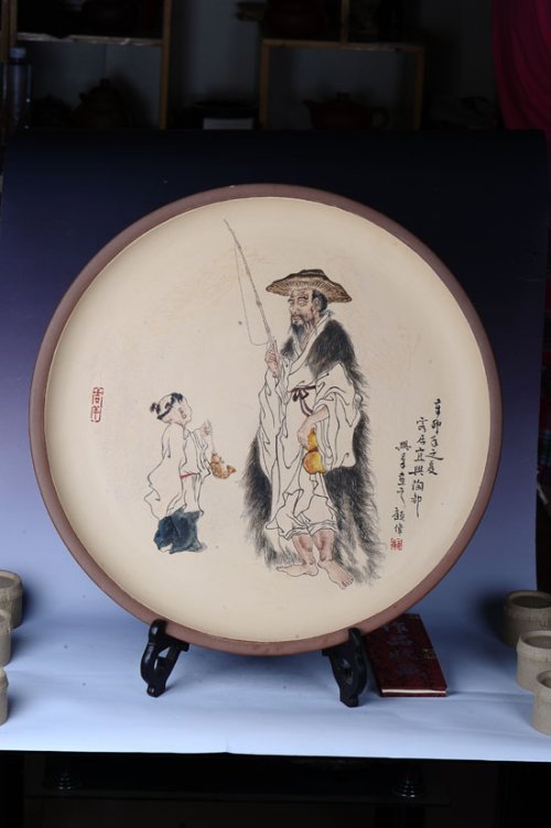 严伟亮紫砂壶 挂盘 