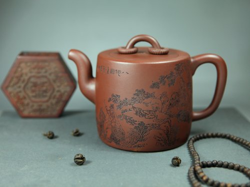 朱建明紫砂壶 双圈 