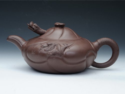 叶洪斌紫砂壶 大鱼化龙 