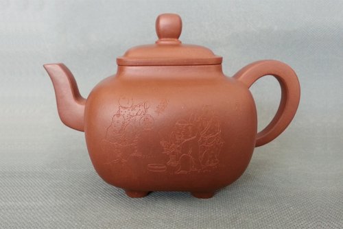 赵明敏紫砂壶 鸣远四方壶 