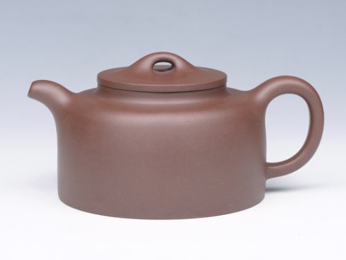 钱红月紫砂壶 平盖莲子 