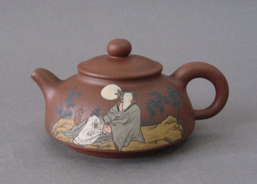 邵国锋紫砂壶 半月壶 