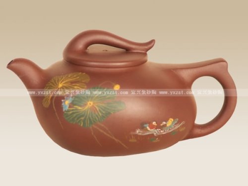 桑黎兵紫砂壶 鸳鸯戏水 