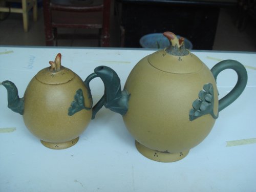 邹辉紫砂壶 荷叶段 