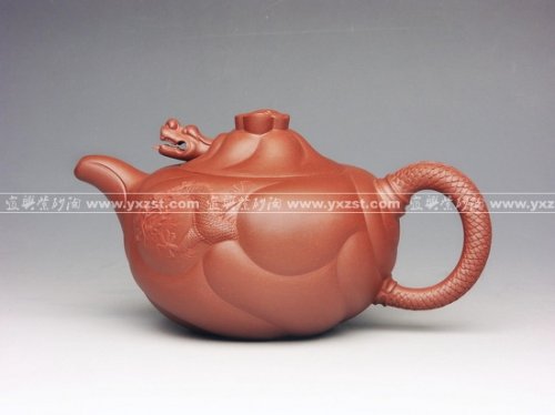 周忠兴紫砂壶 鱼化龙 